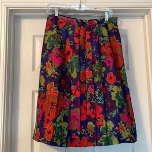 J.Crew Ashbury Silk Floral Pleated A-Line Skirt (10) (NWT)